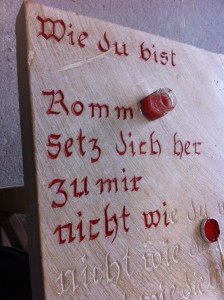 wie du bist - gedicht in stein